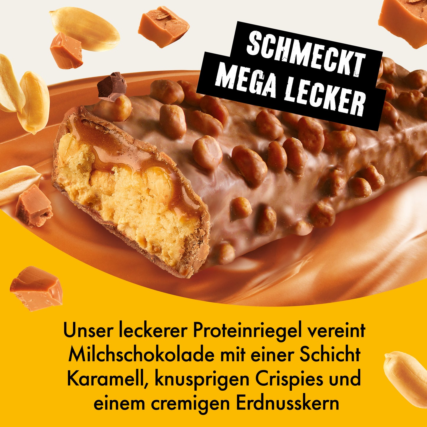 Chocolate Peanut And Caramel Proteinriegel